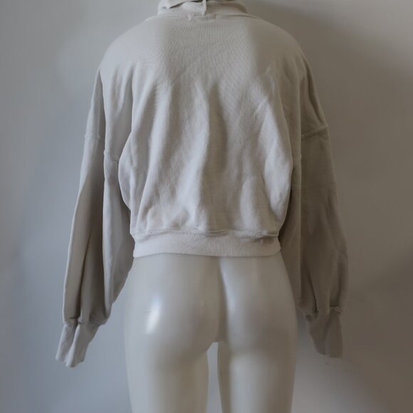 Womens Agolde Off White Turtleneck Oversized Sweatshirt Top S - Picture 5 of 6